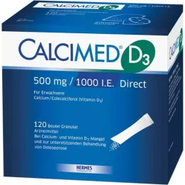 CALCIMED D3 500 mg/1000 I.U. Direct Graanulid, 120 tk