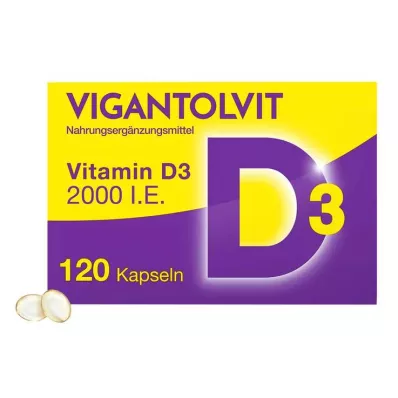 Vigantolvit 2000 IU D3-vitamiini pehmekapslid, 120 tk
