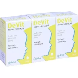 DEVIT Tilgad 2400 I.U./ml Suukaudsed tilgad, 3X10 ml