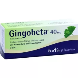 GINGOBETA 40 mg õhukese polümeerikattega tabletid, 30 tk