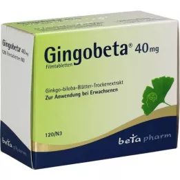 GINGOBETA 40 mg õhukese polümeerikattega tabletid, 120 tk