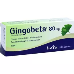 GINGOBETA 80 mg õhukese polümeerikattega tabletid, 30 tk