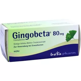 GINGOBETA 80 mg õhukese polümeerikattega tabletid, 60 tk
