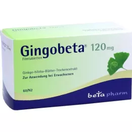 GINGOBETA 120 mg õhukese polümeerikattega tabletid, 60 tk
