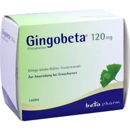 GINGOBETA 120 mg õhukese polümeerikattega tabletid, 120 tk