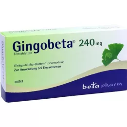 GINGOBETA 240 mg õhukese polümeerikattega tabletid, 30 tk