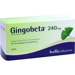 GINGOBETA 240 mg õhukese polümeerikattega tabletid, 60 tk
