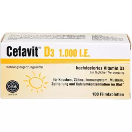 CEFAVIT D3 1000 I.U. õhukese polümeerikattega tabletid, 100 tk