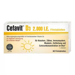 CEFAVIT D3 2000 I.U. õhukese polümeerikattega tabletid, 60 tk