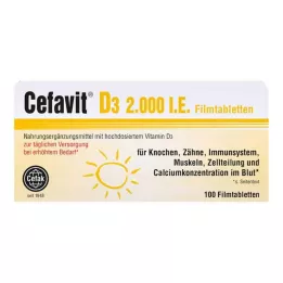 CEFAVIT D3 2000 I.U. õhukese polümeerikattega tabletid, 100 tk