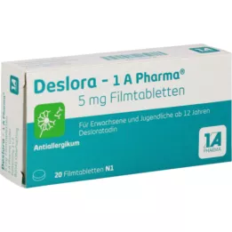 DESLORA-1A Pharma 5 mg õhukese polümeerikattega tabletid, 20 kapslit