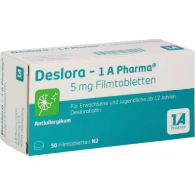 DESLORA-1A Pharma 5 mg õhukese polümeerikattega tabletid, 50 tk
