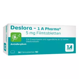 DESLORA-1A Pharma 5 mg õhukese polümeerikattega tabletid, 50 tk