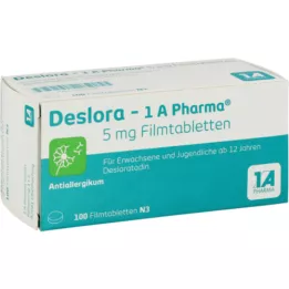 DESLORA-1A Pharma 5 mg õhukese polümeerikattega tabletid, 100 kapslit