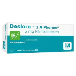 DESLORA-1A Pharma 5 mg õhukese polümeerikattega tabletid, 100 kapslit