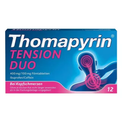 THOMAPYRIN TENSION DUO 400 mg/100 mg õhukese polümeerikattega tabletid, 12 tk