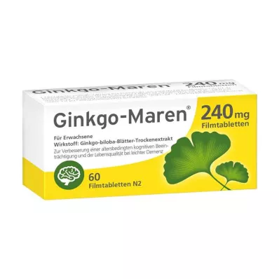 Ginkgo-Maren 240 mg õhukese polümeerikattega tabletid, 60 tk