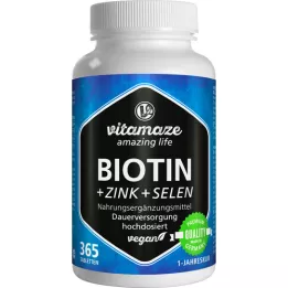 BIOTIN 10 mg suures annuses+tsink+selenium tabletid, 365 tk