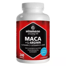 MACA 4:1 kõrge annuse + L-arginiini kapslid, 240 tk