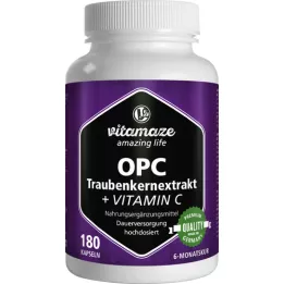 OPC TRAUBENKERNEXTRAKT suure annusega + C-vitamiini kapslid, 180 tk
