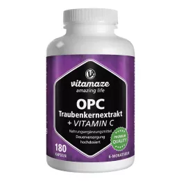 OPC TRAUBENKERNEXTRAKT suure annusega + C-vitamiini kapslid, 180 tk