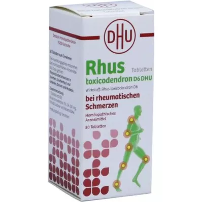 RHUS TOXICODENDRON D 6 Tabl.reumaatilise valu puhul, 80 tk