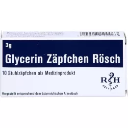 GLYCERIN ZÄPFCHEN Rösch 3 g kõhukinnisuse vastu, 10 tk