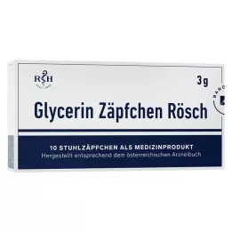 GLYCERIN ZÄPFCHEN Rösch 3 g kõhukinnisuse vastu, 10 tk