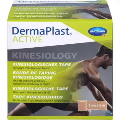 DERMAPLAST Active Kinesiology Tape 5 cmx5 m beež, 1 tk