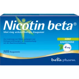 NICOTIN beeta Mint 4 mg toimeainega närimiskumm, 105 tk