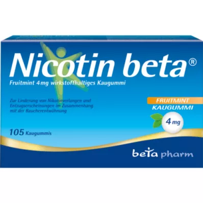 NICOTIN beeta Fruitmint 4 mg toimeainega närimiskumm, 105 tk