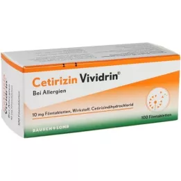 CETIRIZIN Vividrin 10 mg õhukese polümeerikattega tabletid, 100 tk