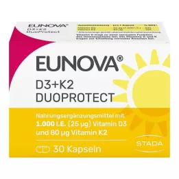 EUNOVA DuoProtect D3+K2 1000 I.E./80 μg kapslid, 30 tk