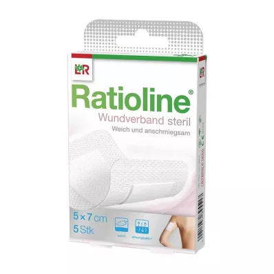 RATIOLINE Haavaside 7x5 cm steriilne, 5 tk