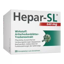 HEPAR-SL 640 mg õhukese polümeerikattega tabletid, 20 tk