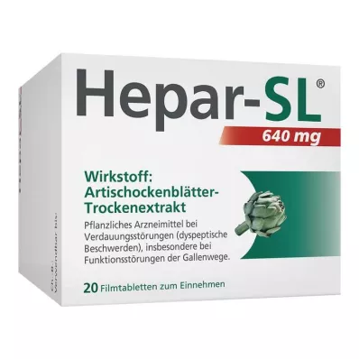 HEPAR-SL 640 mg õhukese polümeerikattega tabletid, 20 tk HEPAR-SL 640 mg õhukese polümeerikattega tabletid, 20 tk