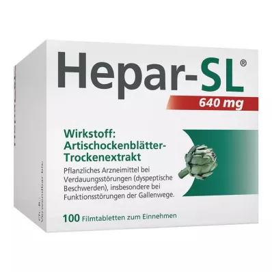 HEPAR-SL 640 mg õhukese polümeerikattega tabletid, 100 tk HEPAR-SL 640 mg õhukese polümeerikattega tabletid, 100 tk
