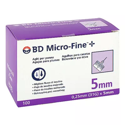 BD MICRO-FINE+ pliiatsinõelad 0,25x5 mm, 100 tk