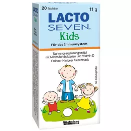LACTO SEVEN Laste maasika-masika maitsega tablett, 20 tk