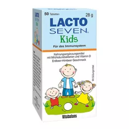 LACTO SEVEN Laste maasika-masika maitsega tablett, 50 tk