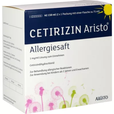 CETIRIZIN Aristo Allergiamahl 1 mg/ml suukaudne lahus, 150 ml