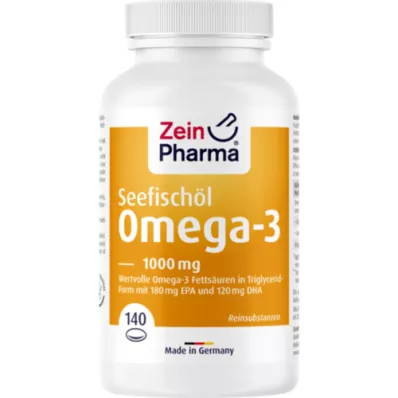 OMEGA-3 1000 mg merekalaõli pehmed kapslid suure annusega, 140 tk