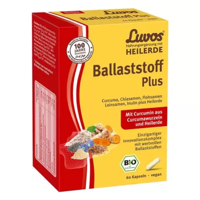 Luvos Healing Clay Organic Fiber Plus kapslid, 60 tk