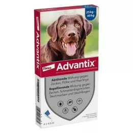 ADVANTIX Spot-on lahus nahale kandmiseks 25-40 kg kaaluvatele koertele, 4X4,0 ml