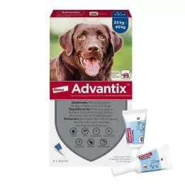 ADVANTIX Spot-on lahus nahale kandmiseks 25-40 kg kaaluvatele koertele, 4X4,0 ml
