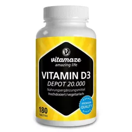 VITAMIN D3 20,000 I.U. depootabletid, 180 tk
