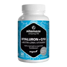 HYALURONSÄURE 200 mg suures annuses + koensüüm Q10 vegan, 60 tk