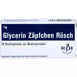 GLYCERIN ZÄPFCHEN Rösch 1 g kõhukinnisuse vastu, 10 tk