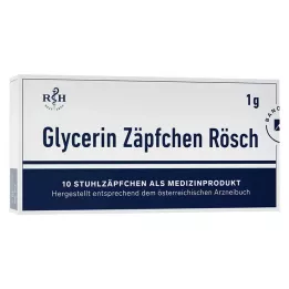 GLYCERIN ZÄPFCHEN Rösch 1 g kõhukinnisuse vastu, 10 tk