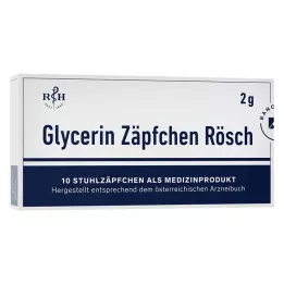 GLYCERIN ZÄPFCHEN Rösch 2 g kõhukinnisuse vastu, 10 tk
